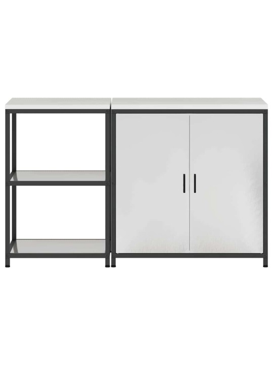 Virtuves glabāšanas komplekts 2 pcs sudrabs 150 x 50 x 92 cm