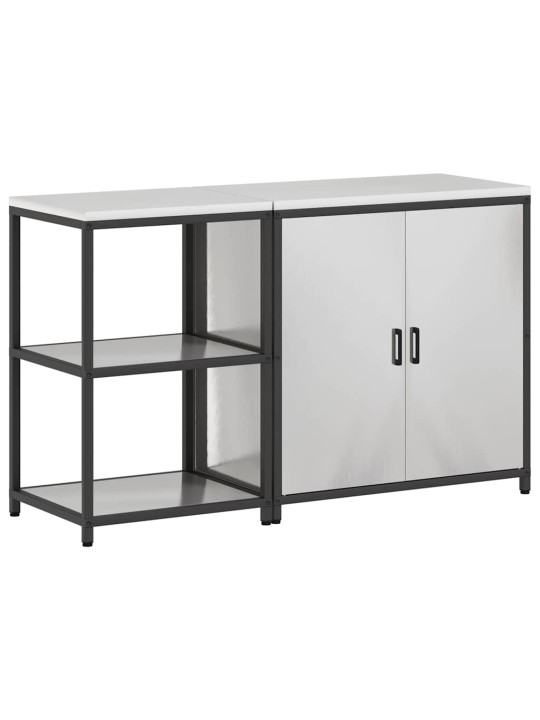 Virtuves glabāšanas komplekts 2 pcs sudrabs 150 x 50 x 92 cm