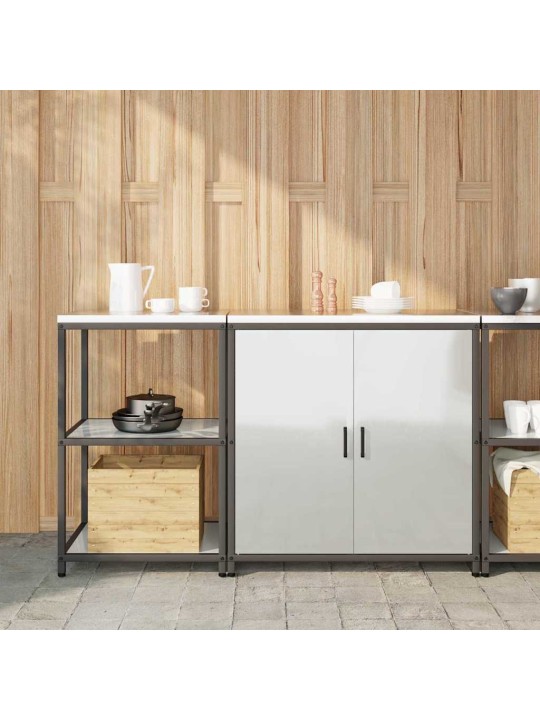 Virtuves glabāšanas komplekts 2 pcs sudrabs 150 x 50 x 92 cm