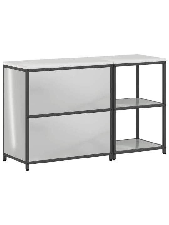 Virtuves glabāšanas komplekts 2 pcs sudrabs 150 x 50 x 92 cm