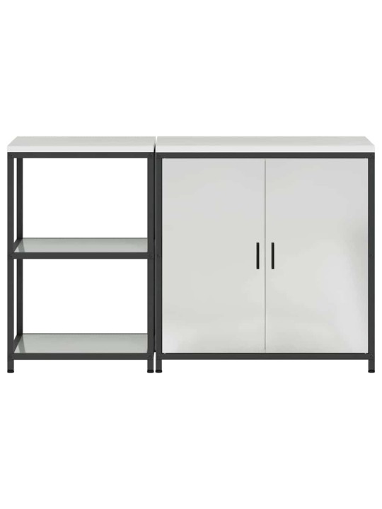 Virtuves glabāšanas komplekts 2 pcs sudrabs 150 x 50 x 92 cm