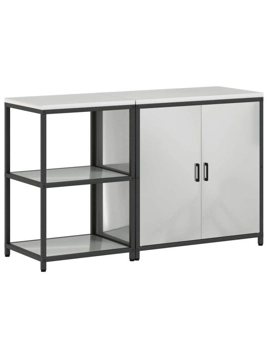 Virtuves glabāšanas komplekts 2 pcs sudrabs 150 x 50 x 92 cm