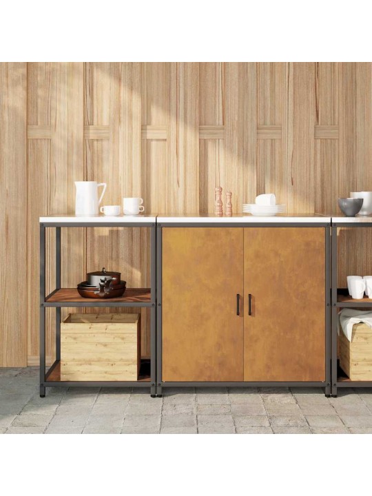 Virtuves glabāšanas komplekts 2 pcs rūsa 150 x 50 x 92 cm