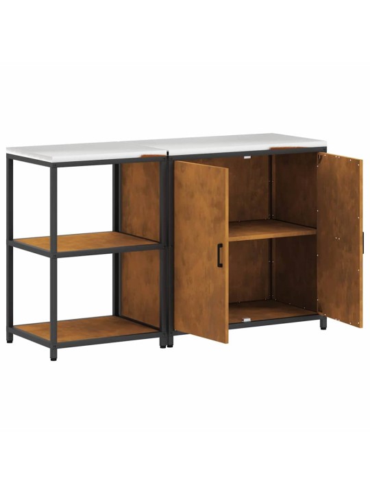 Virtuves glabāšanas komplekts 2 pcs rūsa 150 x 50 x 92 cm