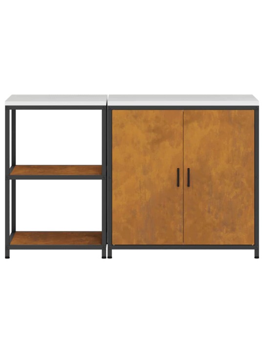 Virtuves glabāšanas komplekts 2 pcs rūsa 150 x 50 x 92 cm