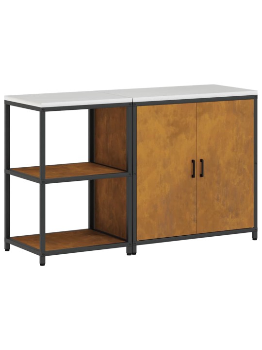 Virtuves glabāšanas komplekts 2 pcs rūsa 150 x 50 x 92 cm