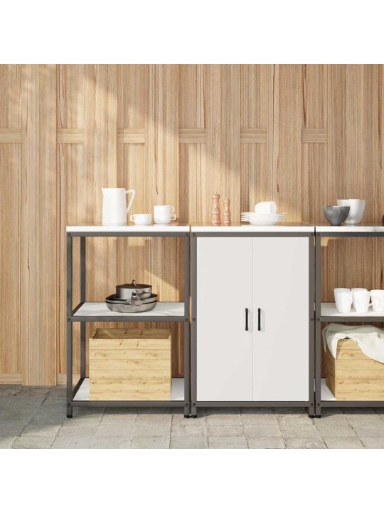 Virtuves glabāšanas komplekts 2 pcs balts 120 x 50 x 92 cm