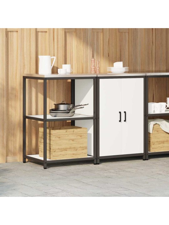 Virtuves glabāšanas komplekts 2 pcs balts 120 x 50 x 92 cm