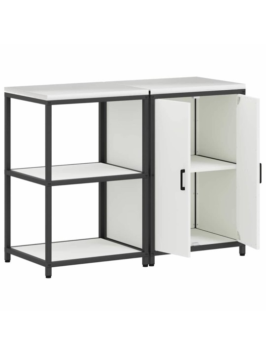 Virtuves glabāšanas komplekts 2 pcs balts 120 x 50 x 92 cm