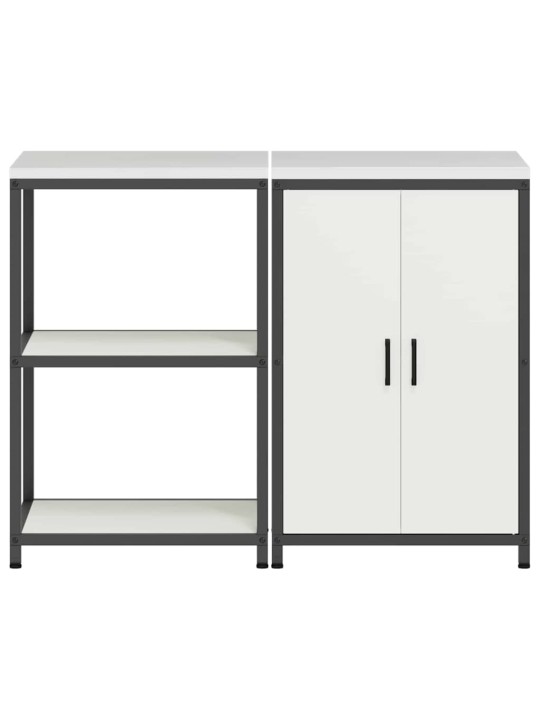 Virtuves glabāšanas komplekts 2 pcs balts 120 x 50 x 92 cm