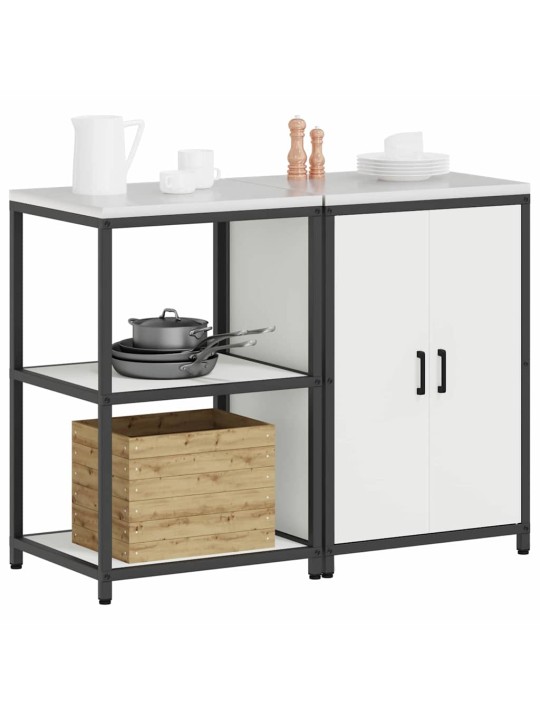Virtuves glabāšanas komplekts 2 pcs balts 120 x 50 x 92 cm