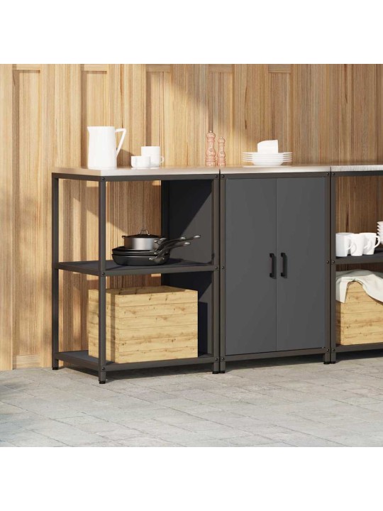 Virtuves glabāšanas komplekts 2 pcs antracīts 120 x 50 x 92 cm
