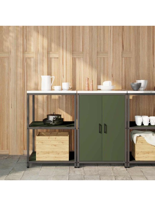 Virtuves glabāšanas komplekts 2 pcs olīvu zaļš 120 x 50 x 92 cm