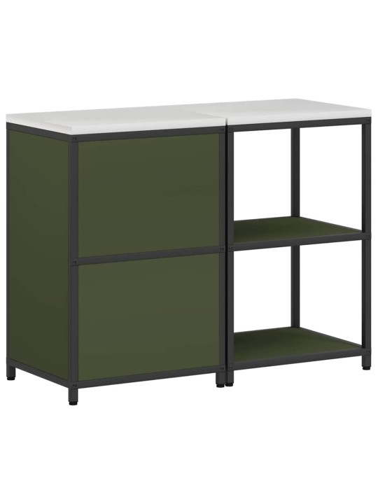 Virtuves glabāšanas komplekts 2 pcs olīvu zaļš 120 x 50 x 92 cm