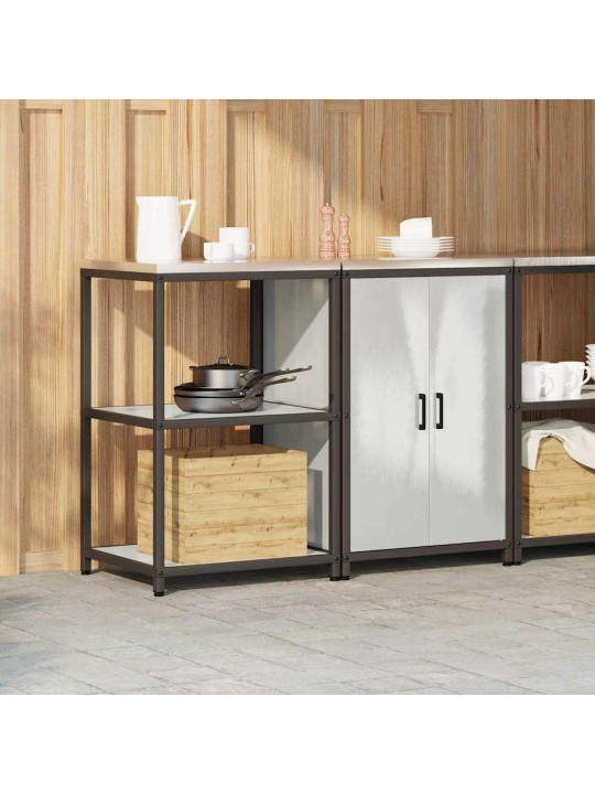 Virtuves glabāšanas komplekts 2 pcs sudrabs 120 x 50 x 92 cm