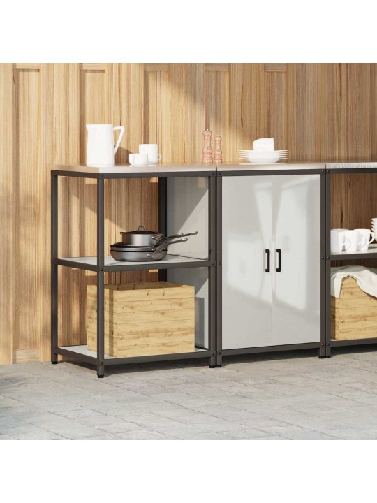 Virtuves glabāšanas komplekts 2 pcs sudrabs 120 x 50 x 92 cm