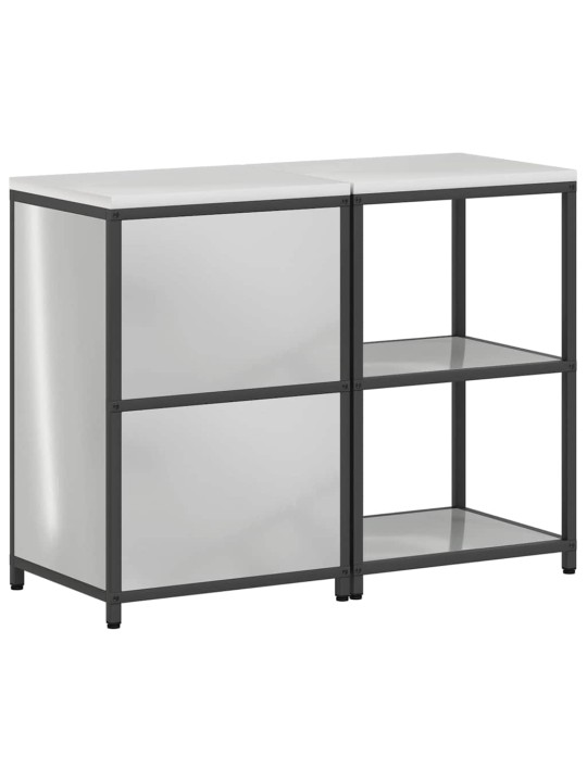 Virtuves glabāšanas komplekts 2 pcs sudrabs 120 x 50 x 92 cm