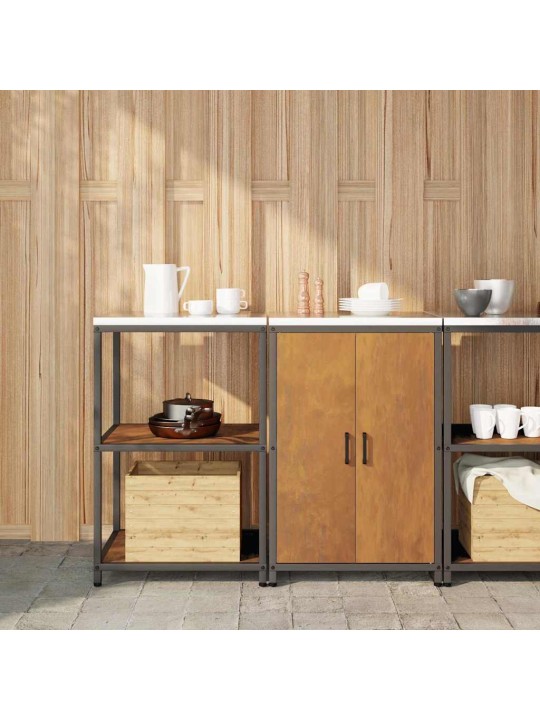 Virtuves glabāšanas komplekts 2 pcs rūsa 120 x 50 x 92 cm