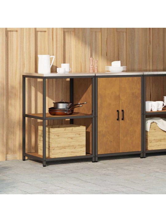 Virtuves glabāšanas komplekts 2 pcs rūsa 120 x 50 x 92 cm