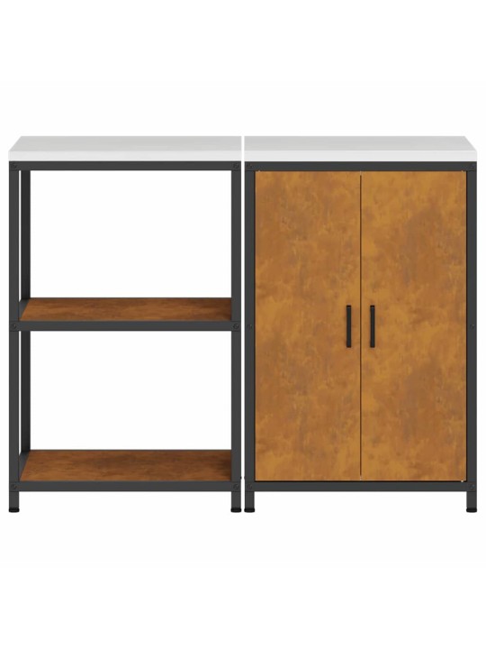 Virtuves glabāšanas komplekts 2 pcs rūsa 120 x 50 x 92 cm