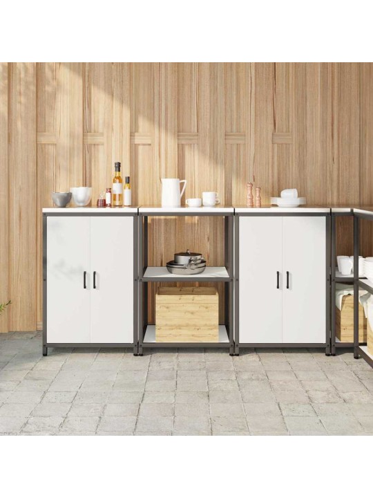 Virtuves glabāšanas komplekts 3 pcs balta 180 x 50 x 92 cm