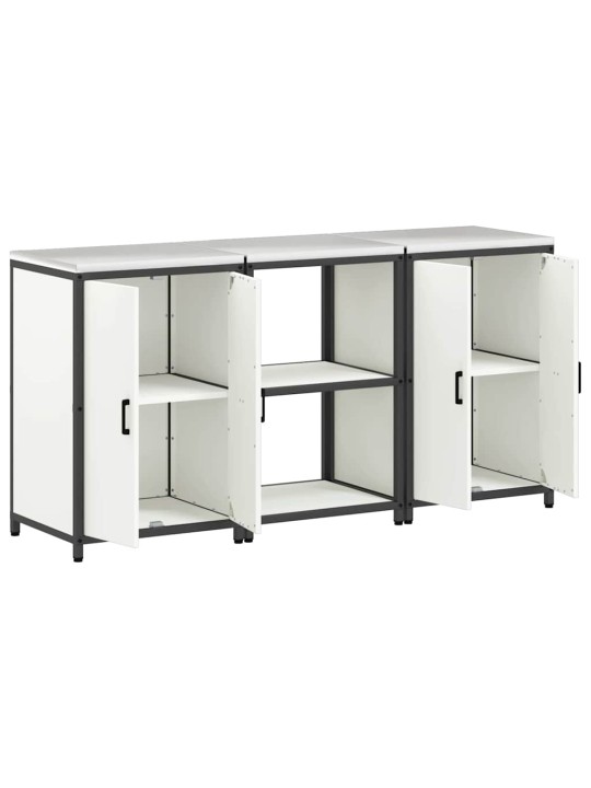 Virtuves glabāšanas komplekts 3 pcs balta 180 x 50 x 92 cm