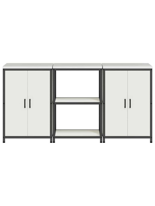 Virtuves glabāšanas komplekts 3 pcs balta 180 x 50 x 92 cm