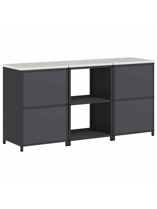 Virtuves glabāšanas komplekts 3 pcs antracīta 180 x 50 x 92 cm