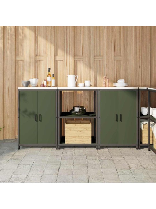 Virtuves glabāšanas komplekts 3 pcs olīvu zaļš 180 x 50 x 92 cm