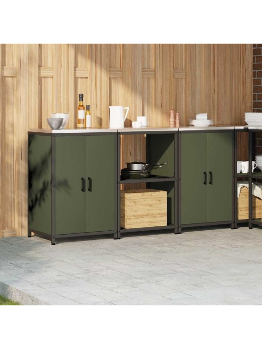 Virtuves glabāšanas komplekts 3 pcs olīvu zaļš 180 x 50 x 92 cm
