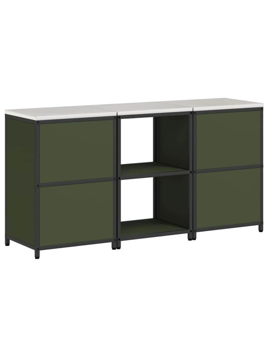 Virtuves glabāšanas komplekts 3 pcs olīvu zaļš 180 x 50 x 92 cm