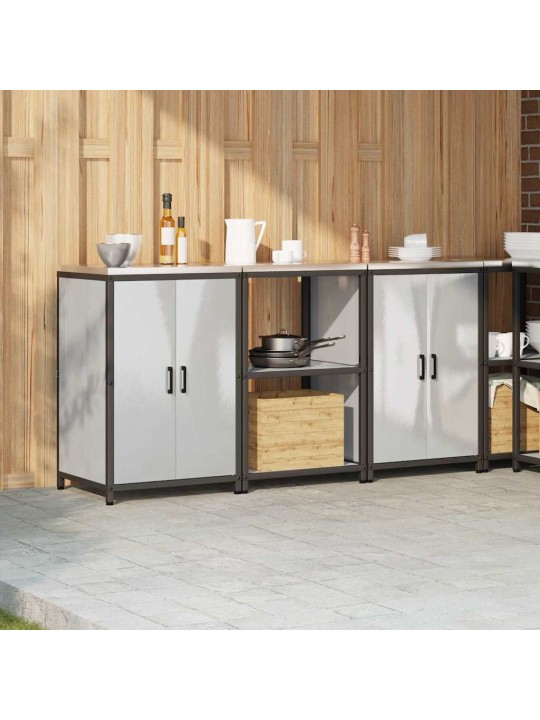 Virtuves glabāšanas komplekts 3 pcs sudrabs 180 x 50 x 92 cm