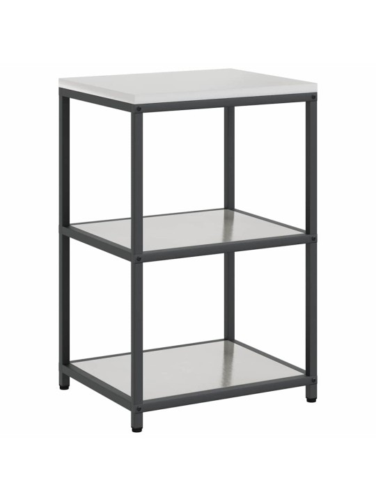 Virtuves glabāšanas komplekts 3 pcs sudrabs 180 x 50 x 92 cm