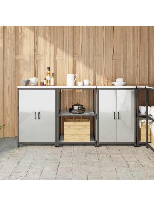 Virtuves glabāšanas komplekts 3 pcs sudrabs 180 x 50 x 92 cm
