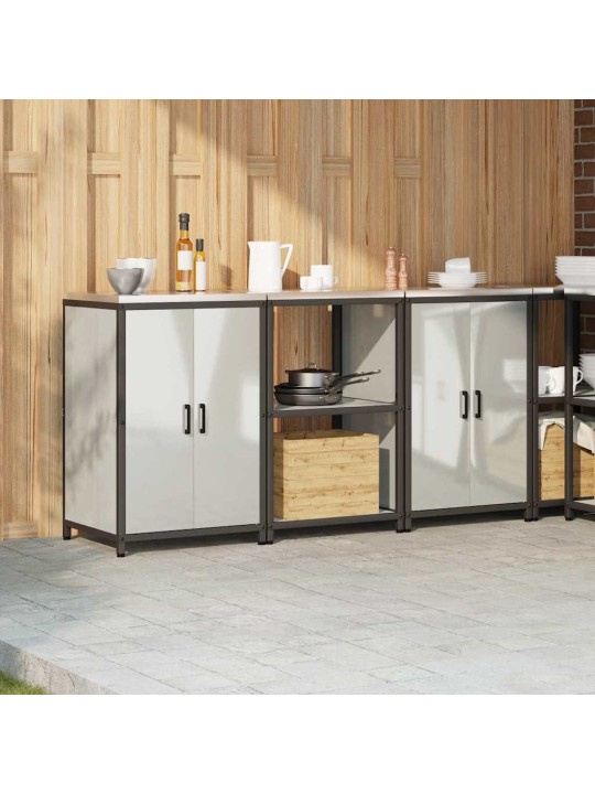 Virtuves glabāšanas komplekts 3 pcs sudrabs 180 x 50 x 92 cm