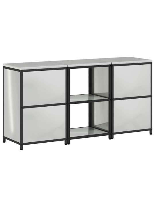 Virtuves glabāšanas komplekts 3 pcs sudrabs 180 x 50 x 92 cm