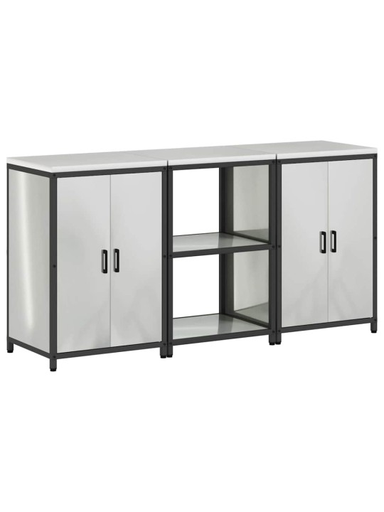 Virtuves glabāšanas komplekts 3 pcs sudrabs 180 x 50 x 92 cm