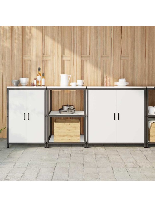 Virtuves glabāšanas komplekts 3 pcs balts 210 x 50 x 92 cm