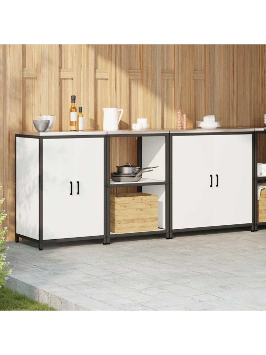 Virtuves glabāšanas komplekts 3 pcs balts 210 x 50 x 92 cm