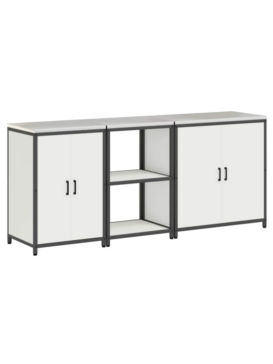 Virtuves glabāšanas komplekts 3 pcs balts 210 x 50 x 92 cm