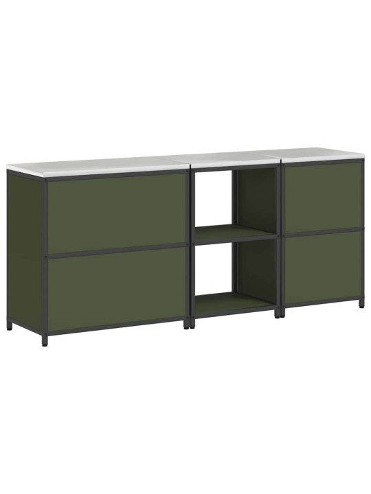 Virtuves glabāšanas komplekts 3 pcs olīvu zaļš 210 x 50 x 92 cm