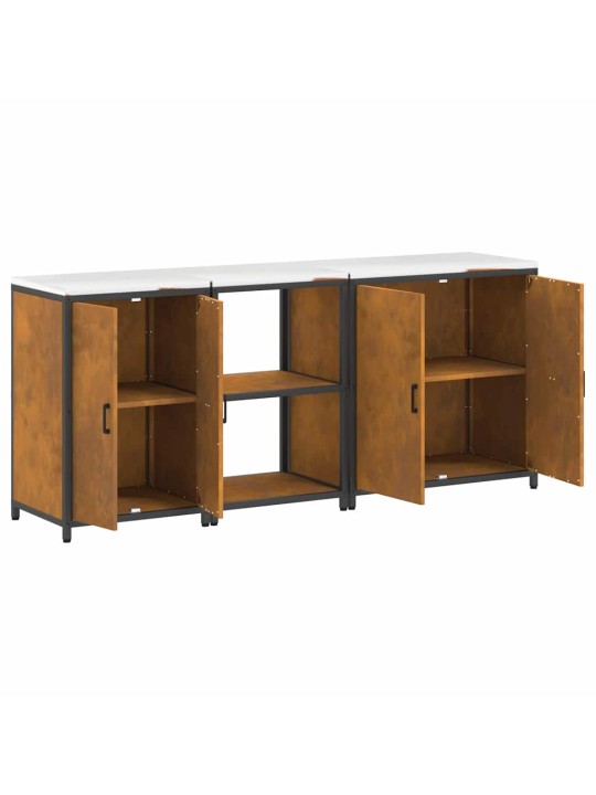 Virtuves glabāšanas komplekts other 3 pcs rūsa 210 x 50 x 92 cm