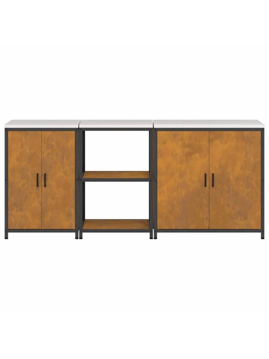 Virtuves glabāšanas komplekts other 3 pcs rūsa 210 x 50 x 92 cm