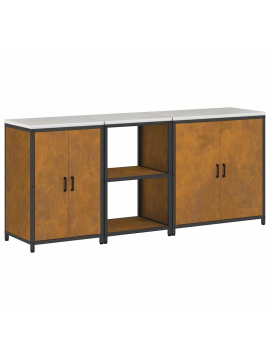 Virtuves glabāšanas komplekts other 3 pcs rūsa 210 x 50 x 92 cm