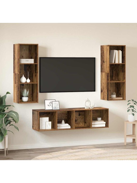 Tv skapju komplekts 3 pcs vecs koks 37 x 37 x 142.5 cm