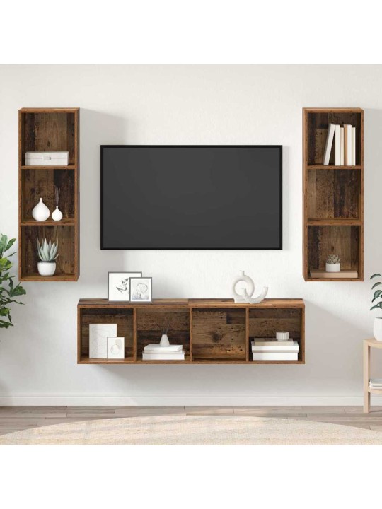 Tv skapju komplekts 3 pcs vecs koks 37 x 37 x 142.5 cm