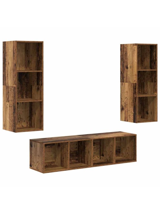 Tv skapju komplekts 3 pcs vecs koks 37 x 37 x 142.5 cm
