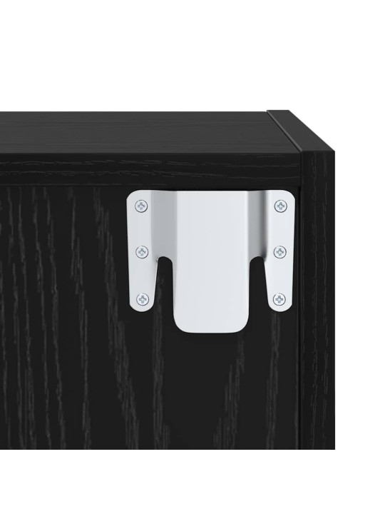 Tv skapju komplekts 3 pcs melns ozols 37 x 37 x 142.5 cm