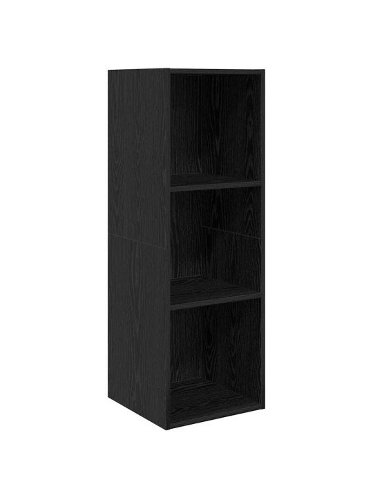 Tv skapju komplekts 3 pcs melns ozols 37 x 37 x 142.5 cm