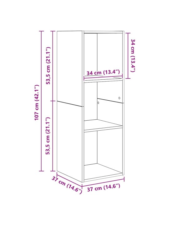 Tv skapju komplekts 3 pcs melns ozols 37 x 37 x 142.5 cm